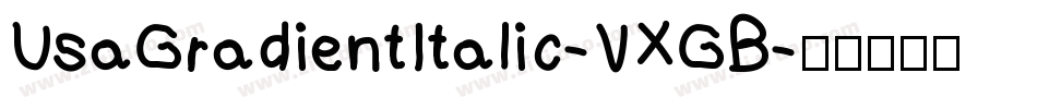 UsaGradientItalic-VXGB字体转换