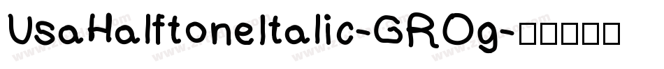 UsaHalftoneItalic-GROg字体转换