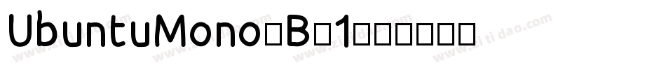 UbuntuMono-B-1字体转换