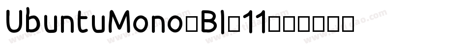 UbuntuMono-BI-11字体转换