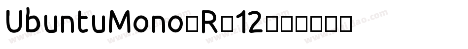 UbuntuMono-R-12字体转换