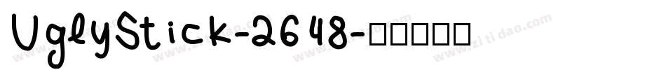 UglyStick-2648字体转换