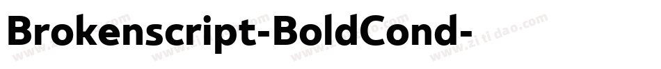 Brokenscript-BoldCond字体转换