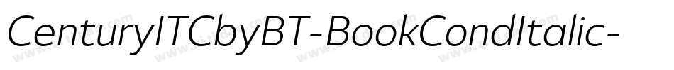 CenturyITCbyBT-BookCondItalic字体转换