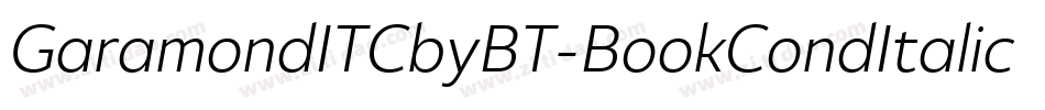 GaramondITCbyBT-BookCondItalic字体转换