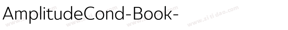 AmplitudeCond-Book字体转换