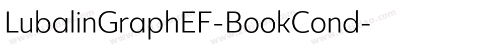LubalinGraphEF-BookCond字体转换