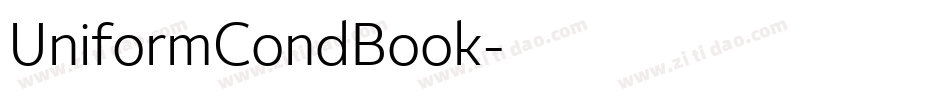 UniformCondBook字体转换