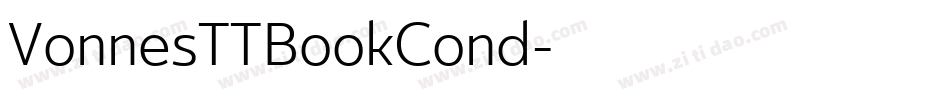 VonnesTTBookCond字体转换