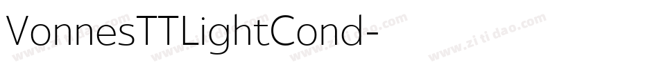 VonnesTTLightCond字体转换