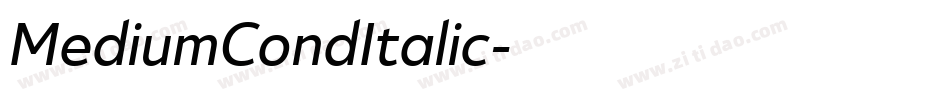 MediumCondItalic字体转换