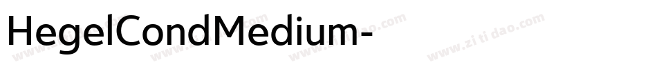 HegelCondMedium字体转换
