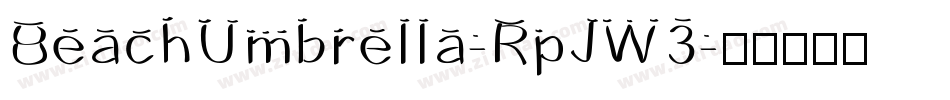 BeachUmbrella-RpJW3字体转换