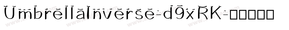 UmbrellaInverse-d9xRK字体转换