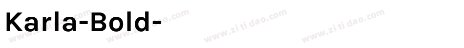 Karla-Bold字体转换