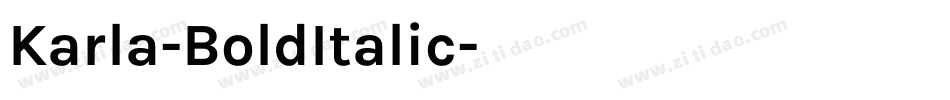 Karla-BoldItalic字体转换