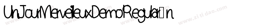 UnJourMerveilleuxDemoRegular-nRvag字体转换