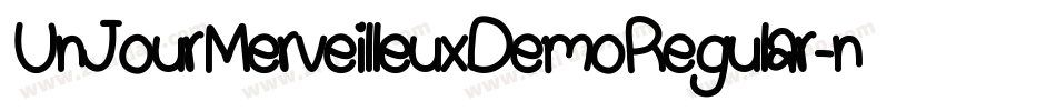UnJourMerveilleuxDemoRegular-nRvag字体转换