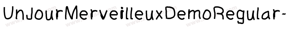 UnJourMerveilleuxDemoRegular-nRvag字体转换