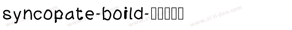 syncopate-boild字体转换