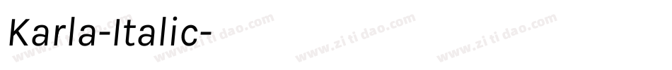 Karla-Italic字体转换