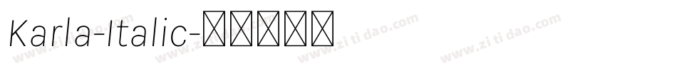 Karla-Italic字体转换