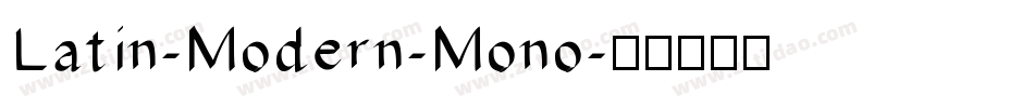 Latin-Modern-Mono字体转换