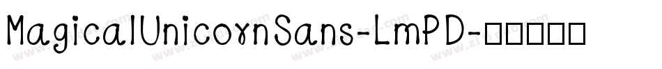 MagicalUnicornSans-LmPD字体转换