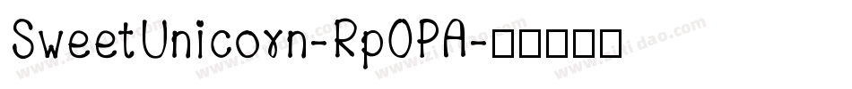 SweetUnicorn-Rp0PA字体转换