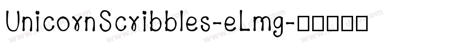 UnicornScribbles-eLmg字体转换