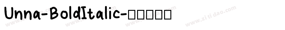 Unna-BoldItalic字体转换