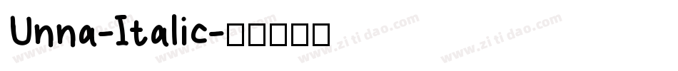 Unna-Italic字体转换