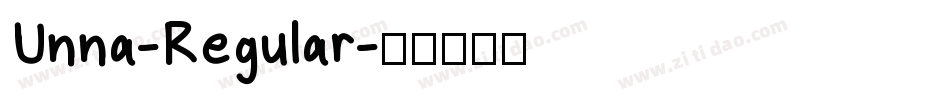 Unna-Regular字体转换