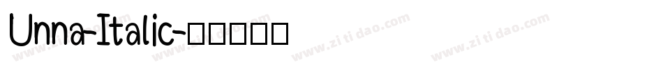 Unna-Italic字体转换