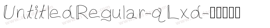 UntitledRegular-qLxd字体转换