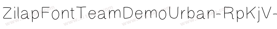 ZilapFontTeamDemoUrban-RpKjV字体转换