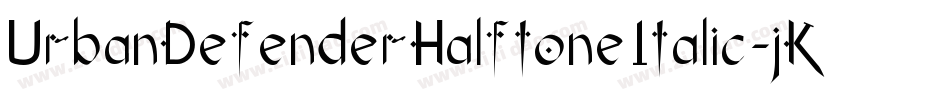 UrbanDefenderHalftoneItalic-jKD0字体转换