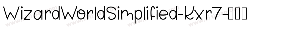WizardWorldSimplified-Kxr7字体转换