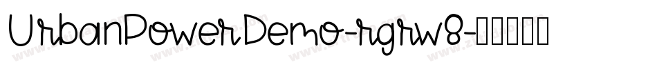 UrbanPowerDemo-rgrw8字体转换