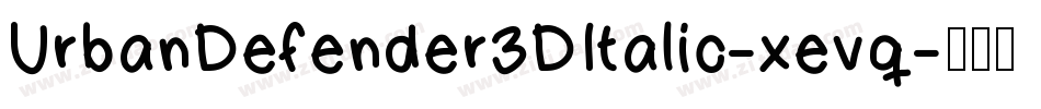 UrbanDefender3DItalic-xevq字体转换