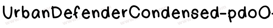 UrbanDefenderCondensed-pdoO字体转换