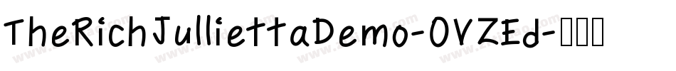 TheRichJulliettaDemo-OVZEd字体转换