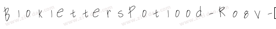 BloklettersPotlood-R08v字体转换
