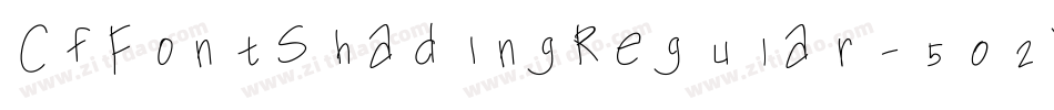 CfFontShadingRegular-502V字体转换