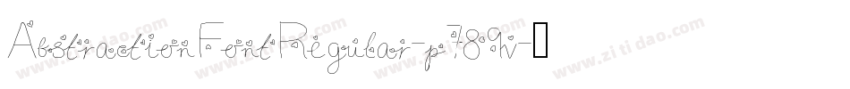 AbstractionFontRegular-p789v字体转换