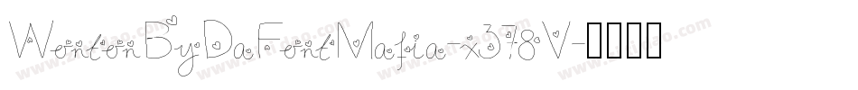 WontonByDaFontMafia-x378V字体转换