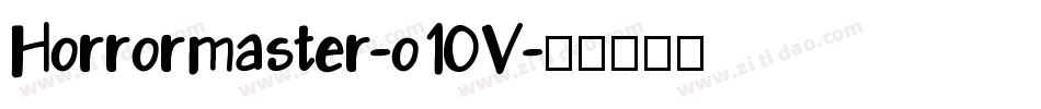 Horrormaster-o10V字体转换