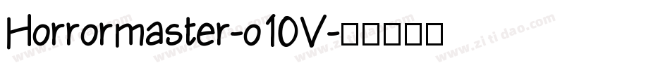 Horrormaster-o10V字体转换