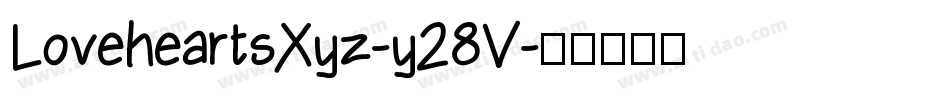 LoveheartsXyz-y28V字体转换