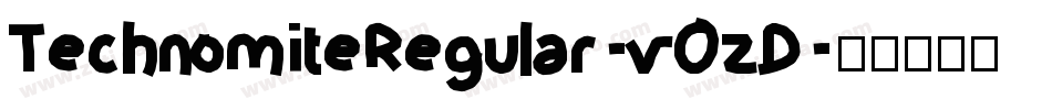 TechnomiteRegular-vOzD字体转换